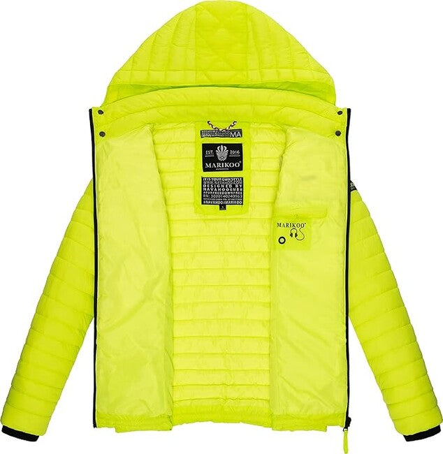 Marikoo Samtpfote giacca transitoria da donna, verde neon