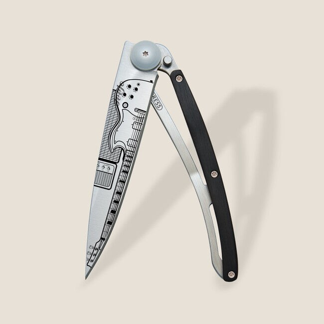 Deejo Tattoo legno coltello di chiusura Rock´n Roll