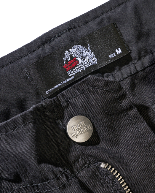 Brandit Iron Maiden Savage shorts The Number of The Beast edizione nera, nero