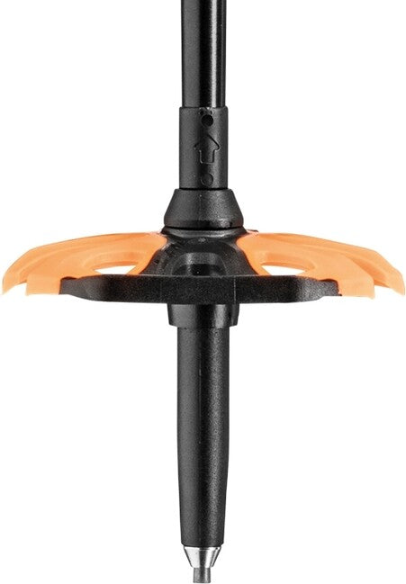 Leki Sherpa Lite bastoncini da trekking 100 - 135 cm, arancio neon-nero-blu denim