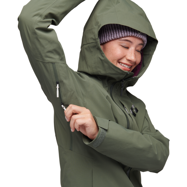 Black Diamond Recon Insulated Shell giacca impermeabile da donna, tundra