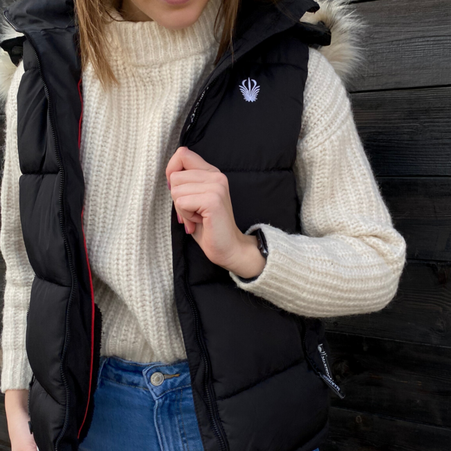 Marikoo Eisflockchen gilet da donna, nero
