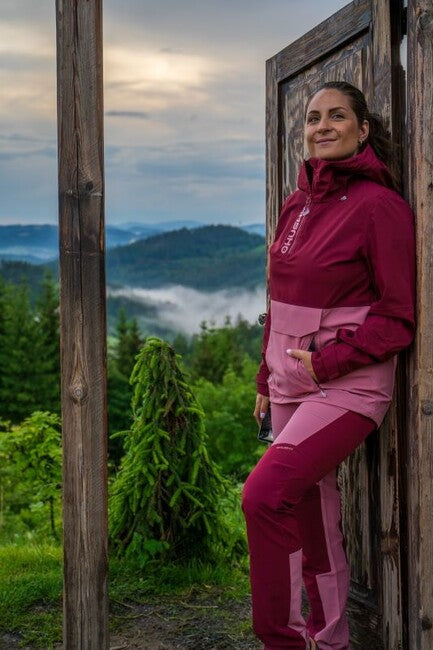 HUSKY Keiry παντελόνι outdoor γυναικείο, μπορντό/ροζ