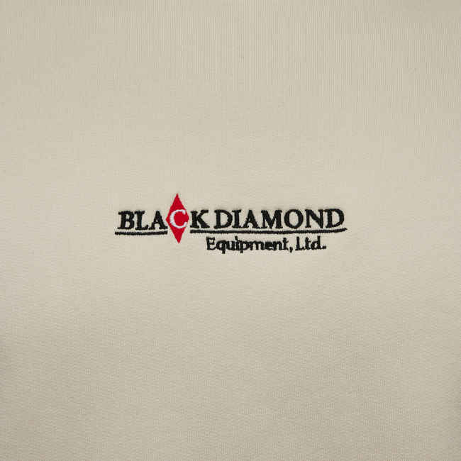Black Diamond Heritage Wordmark felpa, bianca sporco