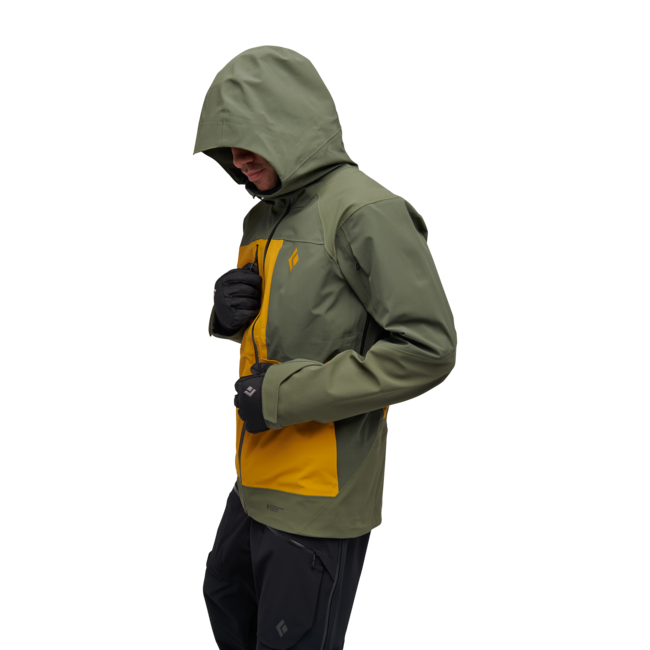 Black Diamond Recon Stretch Pro Shell giacca da sci da uomo, tundra-ambra