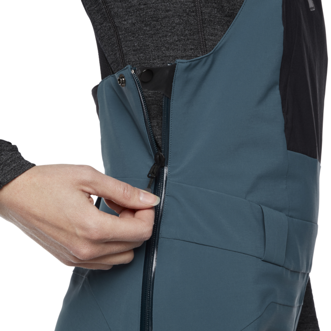 Black Diamond Recon Stretch salopette da donna, azzurrite