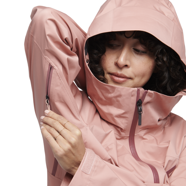Black Diamond Stormline Stretch Rain Shell da donna giacca impermeabile, rosa gesso