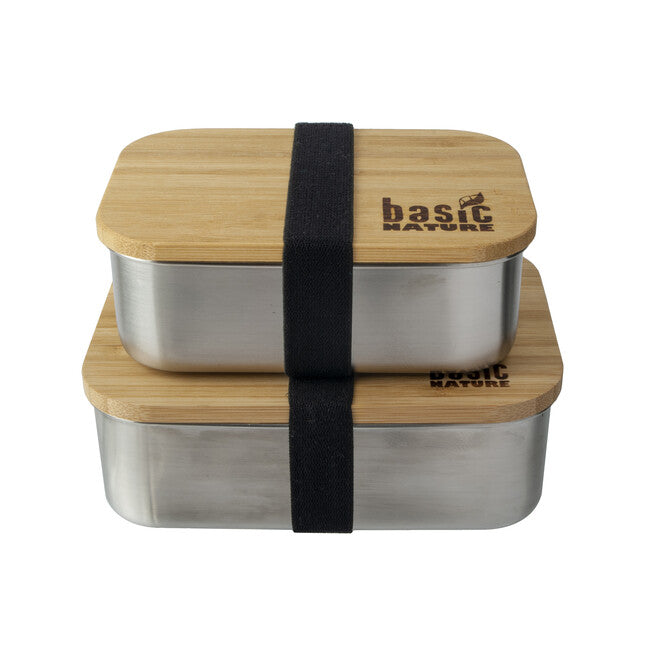 Origin Outdoors Bamboo Lunch Box Stainless Steel 1.2L