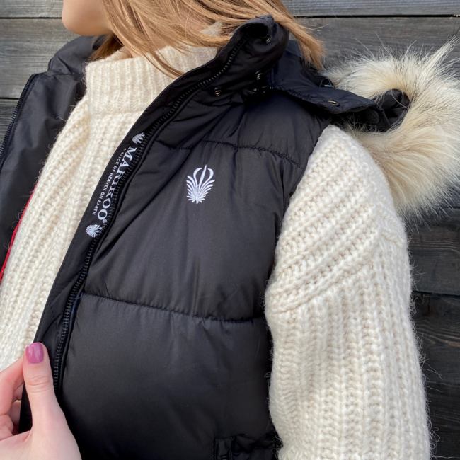 Marikoo Eisflockchen gilet da donna, nero