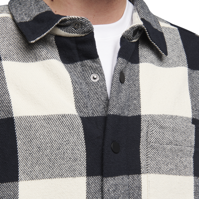 Black Diamond Project Lined Flannel camicia di flanella da uomo, plaid bianco/nero