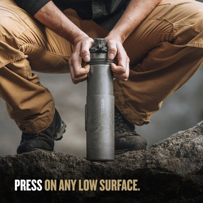 Grayl GeoPress™ purificatore in titanio + coperchio di cottura, colore verde oliva