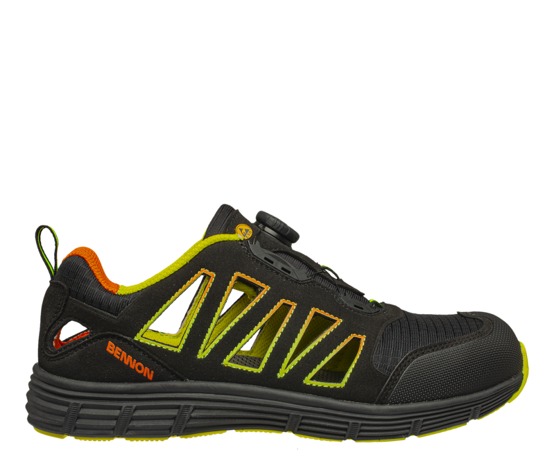 BENNON Rebel mezze scarpe sportive s1p esd atop low, verde