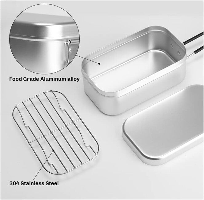 Fire Maple Contenitore per pranzo in alluminio con coperchio 800 ml, frost
