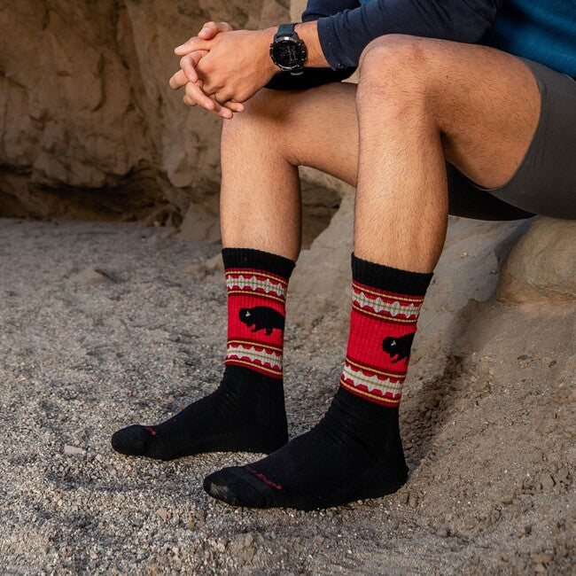 Darn Tough VanGrizzle calzini boot medio leggero con cuscino, neri