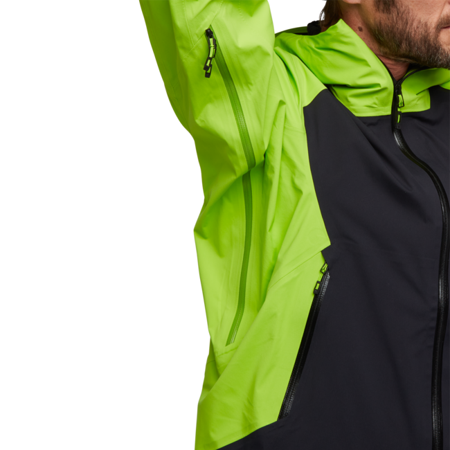 Black Diamond Recon Lt Stretch Shell da uomo, nero-verde lime