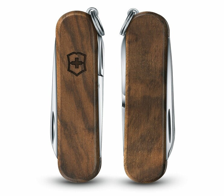 Victorinox Classic SD Wood coltello multifunzione 58 mm, legno di noce, 5 funzioni