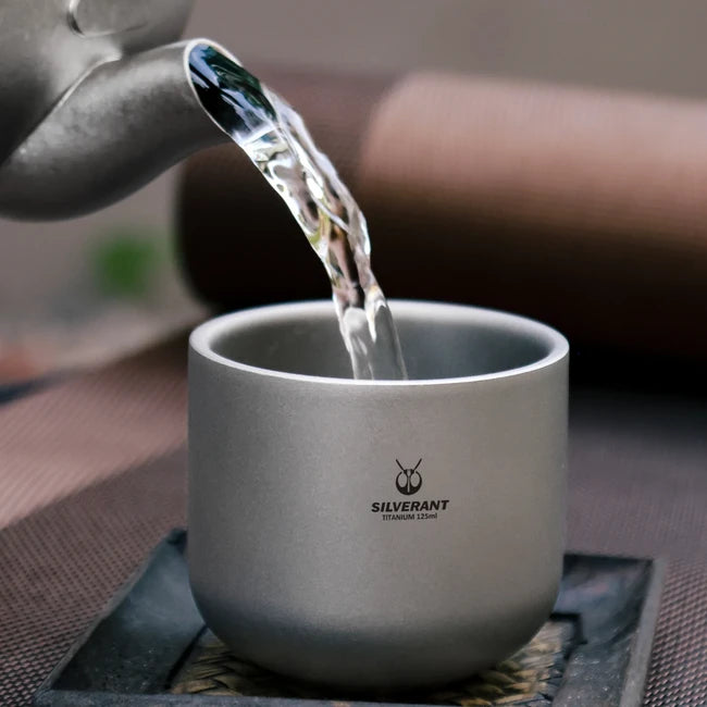 Silverant Tazza da té in titanio a doppia parete 125 ml
