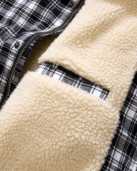 Brandit Classic Sherpa giacca, bianco-nero
