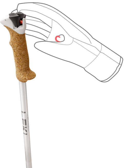 Leki Stella S bastoncini da sci, bianco-argento-bianco-oro