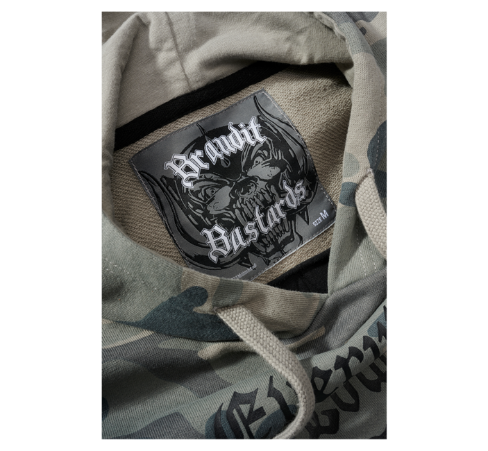 Brandit Motörhead felpa con cappuccio, grigia camo