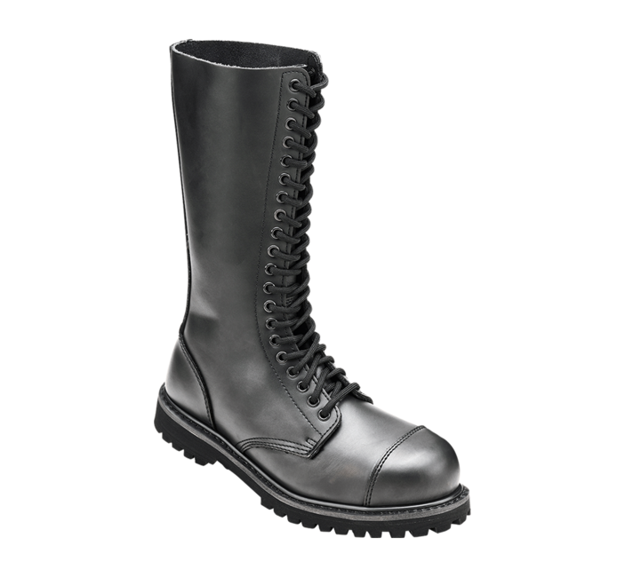 Brandit Phantom stivali in pelle con allacciatura a 20 file, nero