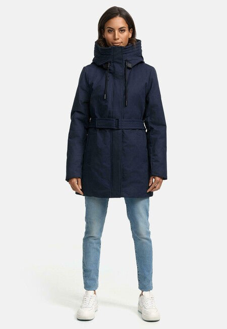 Navahoo Eishauch parka invernale da donna con cappuccio, blu navy