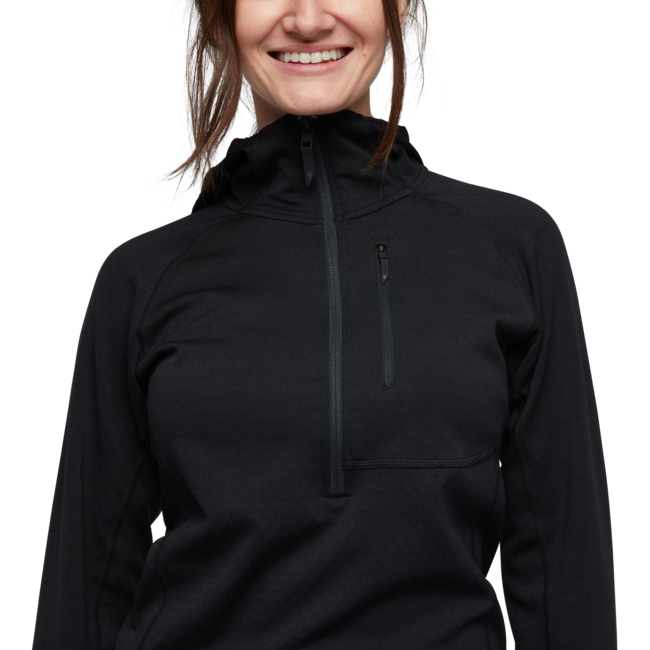 Black Diamond Coefficient felpa da donna con cerniera, nera