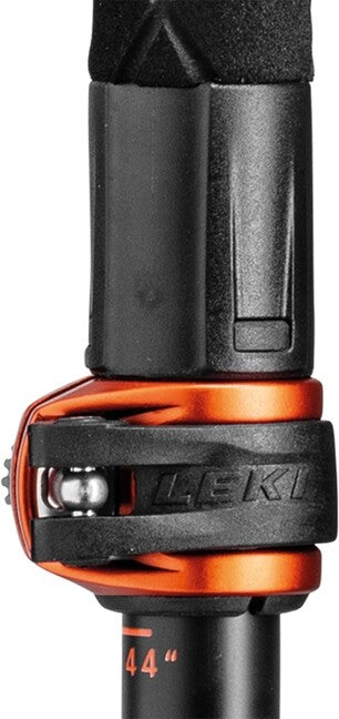 Leki Makalu FX Carbon bastoncini da trekking 110 - 130 cm, nero-arancio-carbonio naturale