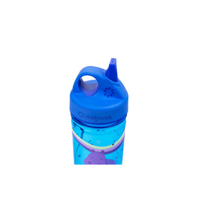 Nalgene Grip-n-Gulp biberon 0,35 l con coperchio blu, ippopotamo musicale