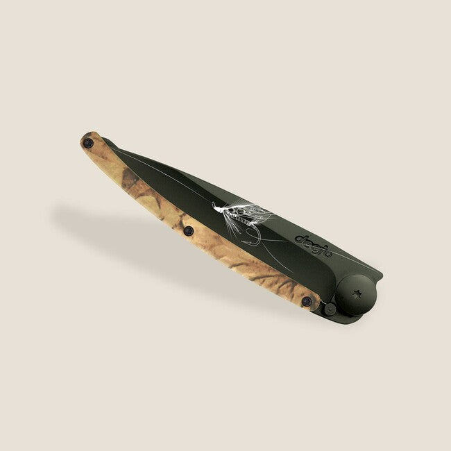 Deejo Tattoo coltello da chiusura , nero marrone mimetico argento wilkinson