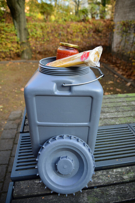 BasicNature Contenitore per liquidi a bocca larga 30 l quadrato, grigio