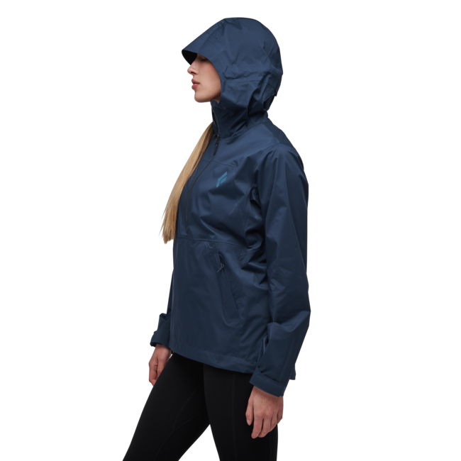 Black Diamond Stormline Stretch Anorak giacca impermeabile da donna, indaco