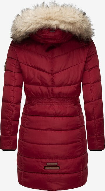 Navahoo Paula parka invernale da donna con cappuccio, rosso scuro