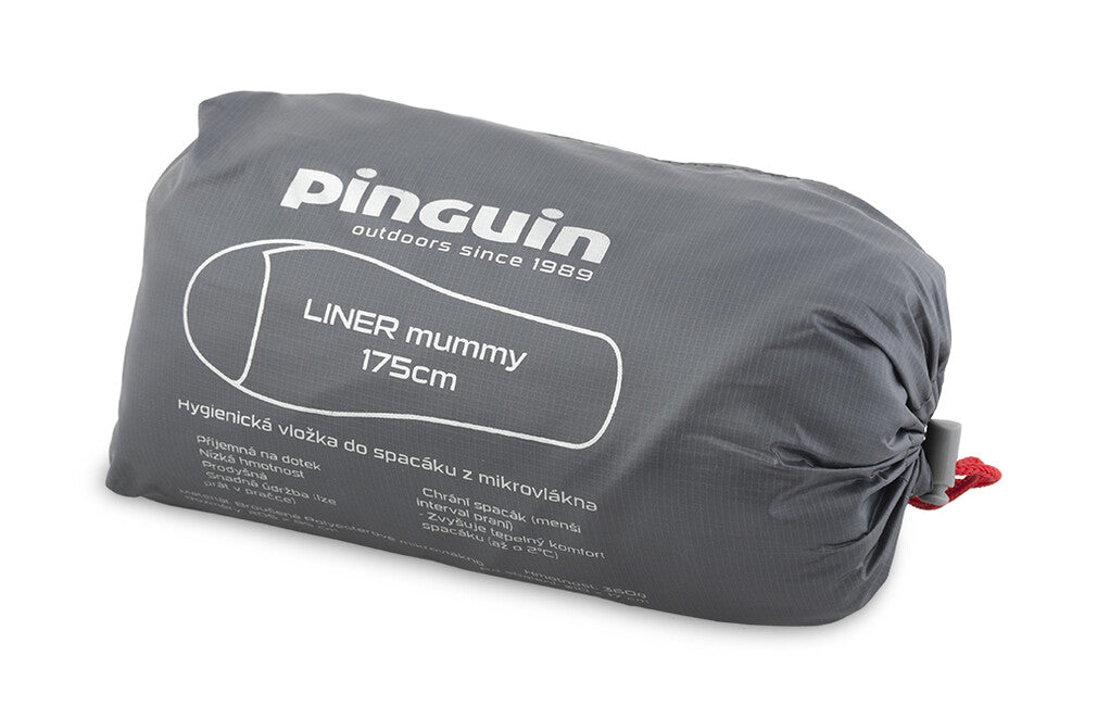 Pinguin Mummy fodera igienica per sacco a pelo 195cm , grey