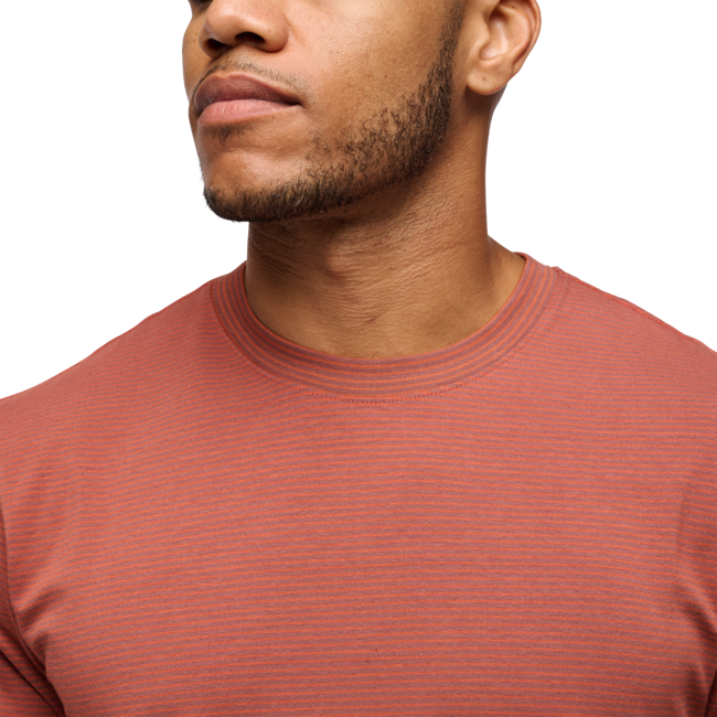 Black Diamond Bd Stripe t-shirt a manica corta da uomo, mogano- terra di Siena
