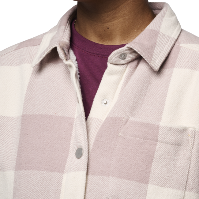 Black Diamond Project Camicia di flanella foderata, plaid bianco-malva pallido