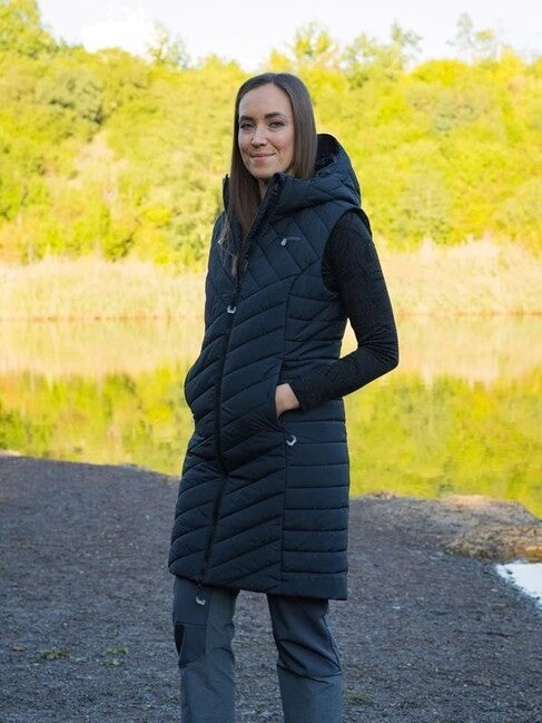 Husky Napi gilet hardshell da donna, nero