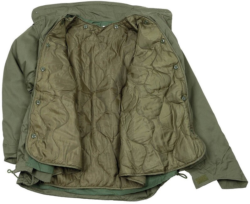 MFH Giacca da campo americana M67 con fodera trapuntata staccabile, verde OD