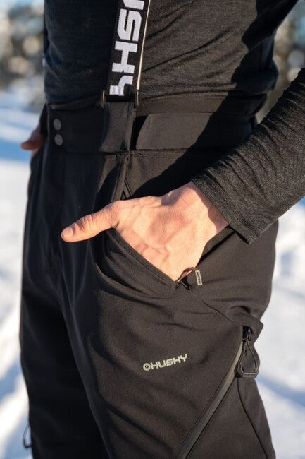 Husky Galti pantaloni da sci da uomo, neri