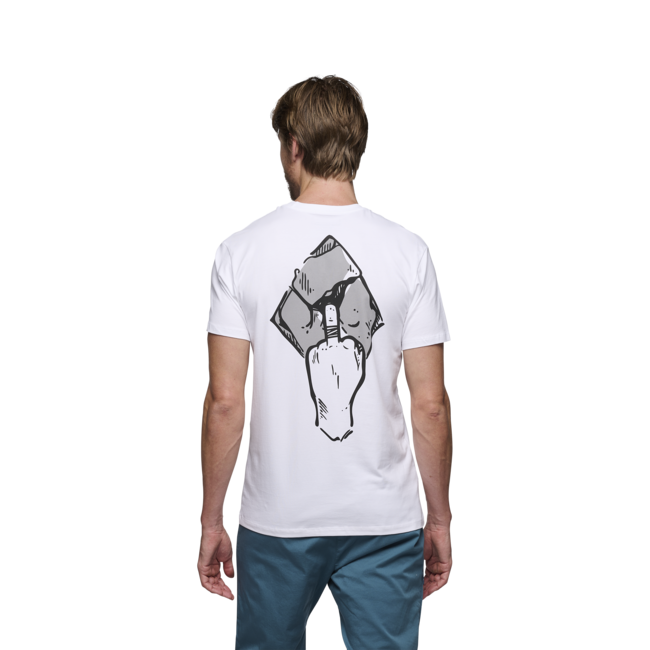Black Diamond Mono Pocket t-shirt da uomo a manica corta, bianco