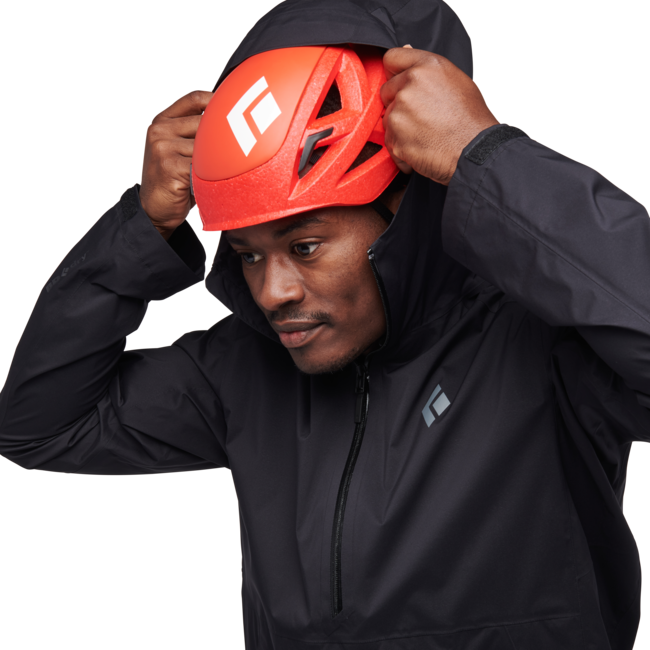 Black Diamond Stormline Stretch Anorak giacca impermeabile, nera