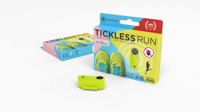 Tickless Run repellente per zecche a ultrasuoni, giallo neon