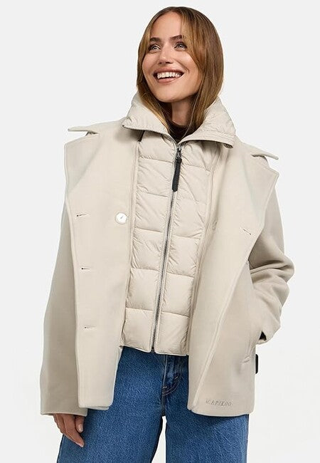 Marikoo Aylaraa Women's Short Jacket with Removable Collar