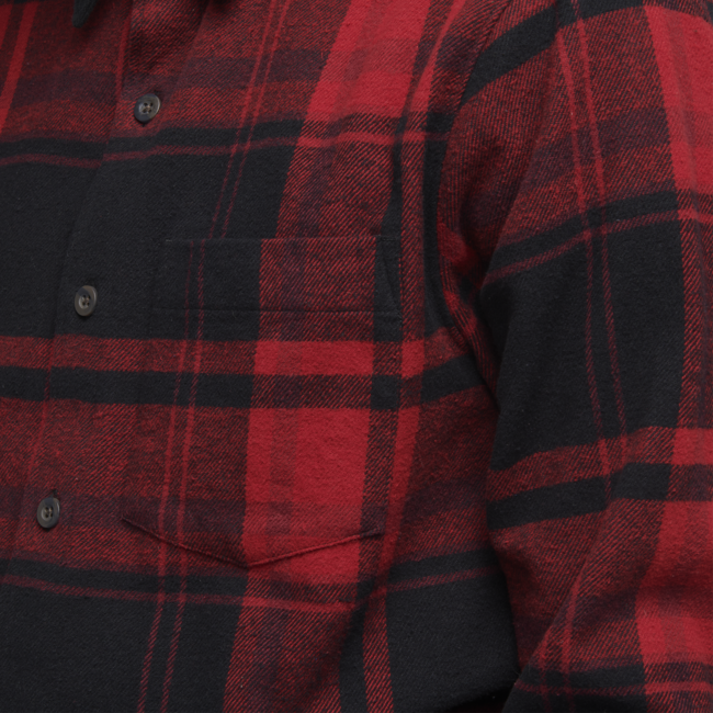 Black Diamond Project Flannel camicia di flanella da uomo, plaid rosso roccia-nero