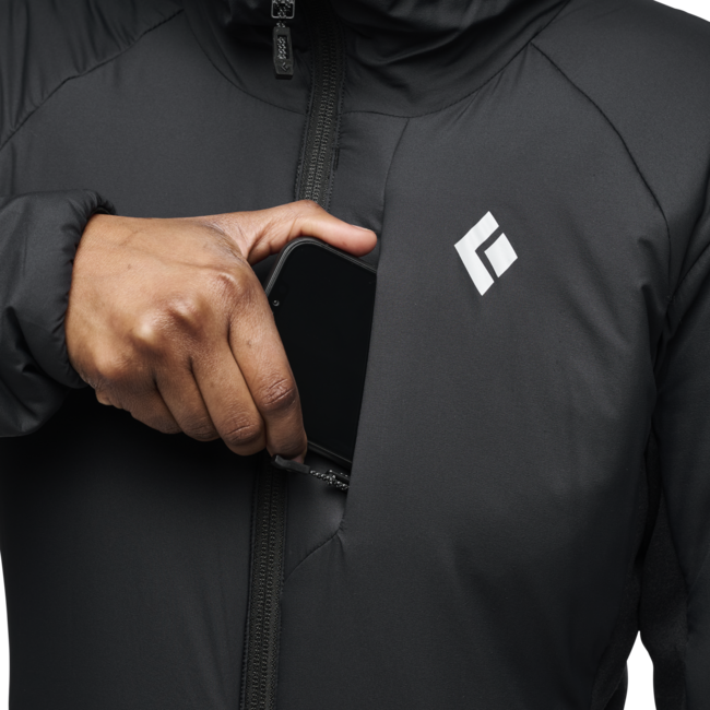 Black Diamond First Light felpa ibrida da donna, nera