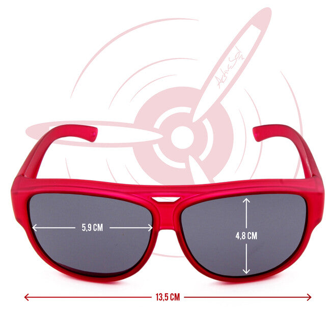 ActiveSol El Aviador Fitover-Child occhiali da sole polarizzati, rosso