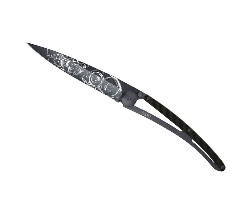 Deejo Horlogerie coltello di chiusura, nero carbonio orologiaio