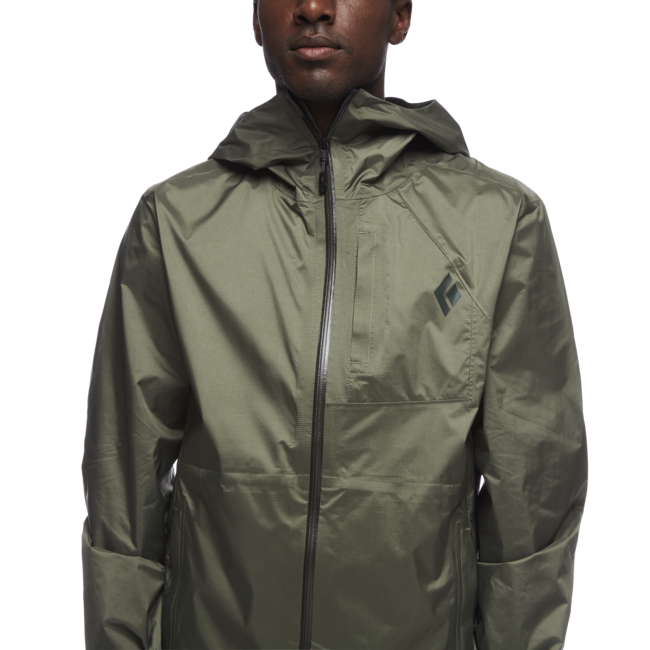 Black Diamond Treeline Rain Shell giacca impermeabile uomo, tundra