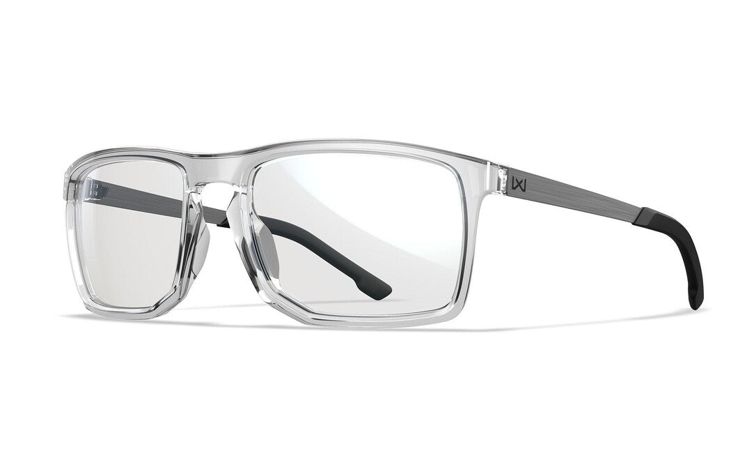 Wiley X Axe Sunglasses, Captivate Grey/Gloss Crystal Clear