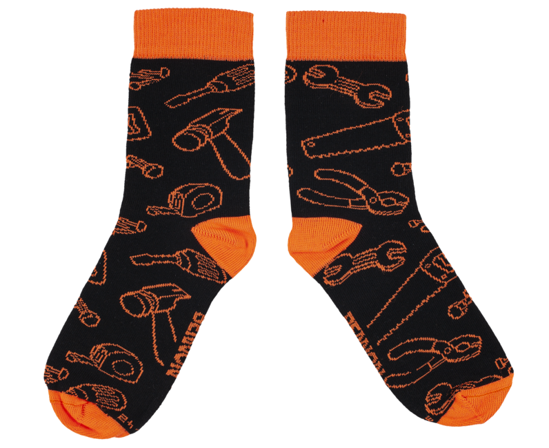 Bennon BENNONKY Socks, Black/Orange